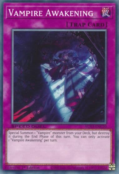 Vampire Awakening Speed Duel GX: Duelists of Shadows Yu-Gi-Oh! card