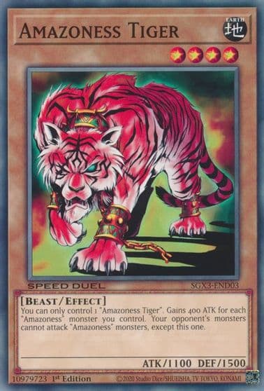 Amazoness Tiger Speed Duel GX: Duelists of Shadows Yu-Gi-Oh! card