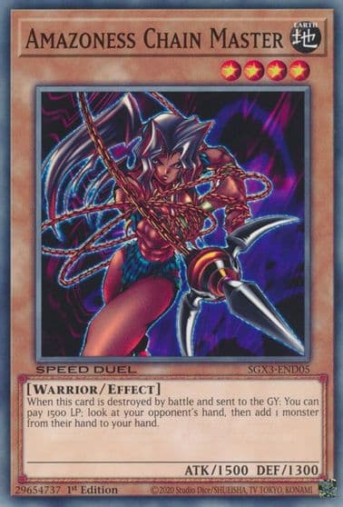 Amazoness Chain Master Speed Duel GX: Duelists of Shadows Yu-Gi-Oh! card