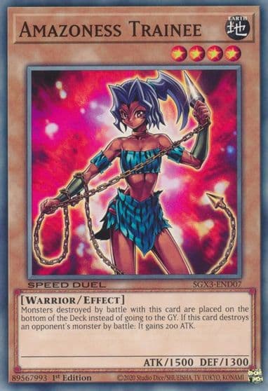 Amazoness Trainee Speed Duel GX: Duelists of Shadows Yu-Gi-Oh! card