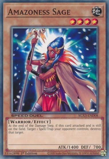 Amazoness Sage Speed Duel GX: Duelists of Shadows Yu-Gi-Oh! card