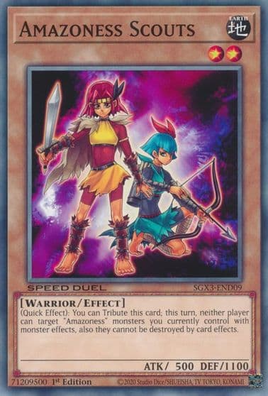 Amazoness Scouts Speed Duel GX: Duelists of Shadows Yu-Gi-Oh! card