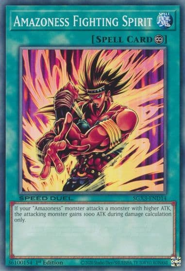 Amazoness Fighting Spirit Speed Duel GX: Duelists of Shadows Yu-Gi-Oh! card