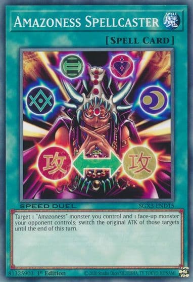 Amazoness Spellcaster Speed Duel GX: Duelists of Shadows Yu-Gi-Oh! card