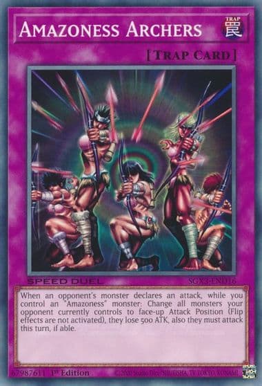 Amazoness Archers Speed Duel GX: Duelists of Shadows Yu-Gi-Oh! card