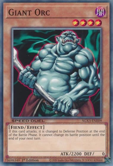 Giant Orc Speed Duel GX: Duelists of Shadows Yu-Gi-Oh! card