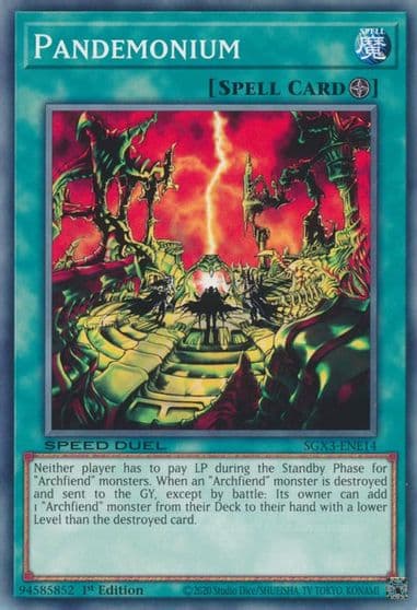 Pandemonium Speed Duel GX: Duelists of Shadows Yu-Gi-Oh! card
