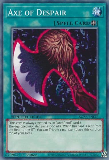Axe of Despair Speed Duel GX: Duelists of Shadows Yu-Gi-Oh! card