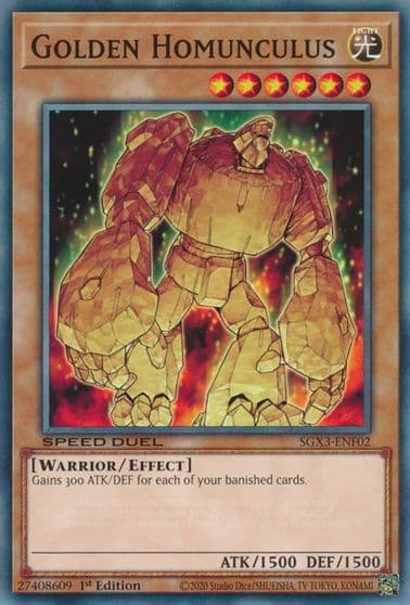 Golden Homunculus Speed Duel GX: Duelists of Shadows Yu-Gi-Oh! card