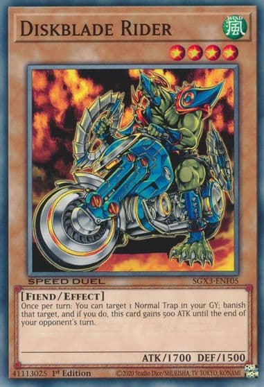 Diskblade Rider Speed Duel GX: Duelists of Shadows Yu-Gi-Oh! card