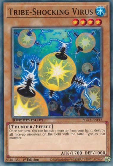 Tribe Shocking Virus Speed Duel GX: Duelists of Shadows Yu-Gi-Oh! card