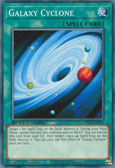 Galaxy Cyclone Speed Duel GX: Duelists of Shadows Yu-Gi-Oh! card