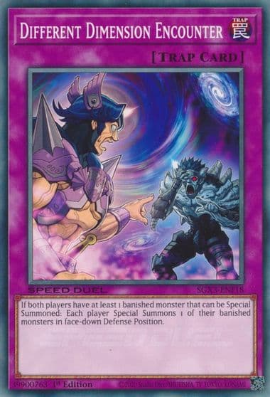 Different Dimension Encounter Speed Duel GX: Duelists of Shadows Yu-Gi-Oh! card
