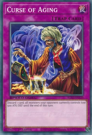 Curse of Aging Speed Duel GX: Duelists of Shadows Yu-Gi-Oh! card