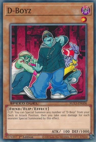 D Boyz Speed Duel GX: Duelists of Shadows Yu-Gi-Oh! card