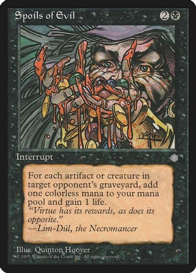 Spoils of Evil Ice Age Magic card