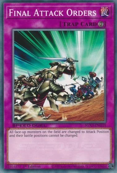 Final Attack Orders Speed Duel GX: Duelists of Shadows Yu-Gi-Oh! card