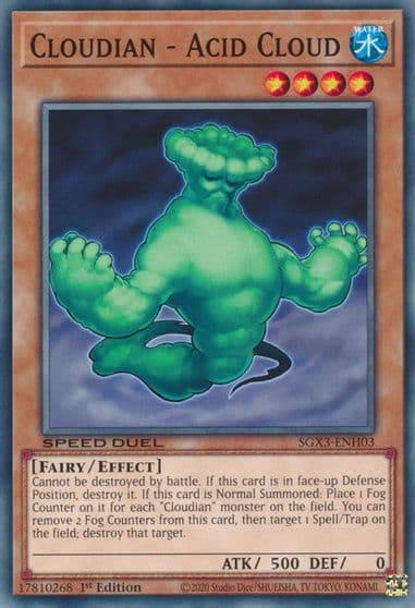 Cloudian Acid Cloud Speed Duel GX: Duelists of Shadows Yu-Gi-Oh! card