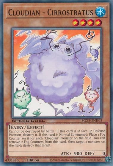 Cloudian Cirrostratus Speed Duel GX: Duelists of Shadows Yu-Gi-Oh! card
