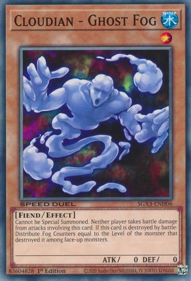 Cloudian Ghost Fog Speed Duel GX: Duelists of Shadows Yu-Gi-Oh! card