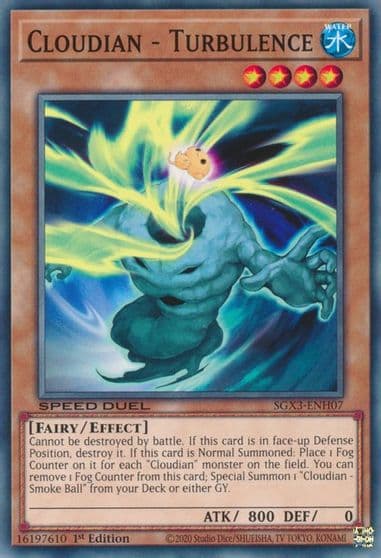 Cloudian Turbulence Speed Duel GX: Duelists of Shadows Yu-Gi-Oh! card