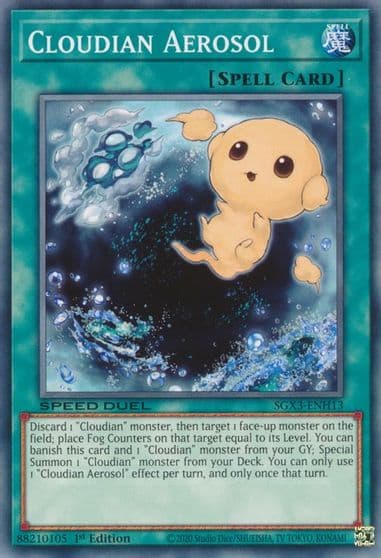 Cloudian Aerosol Speed Duel GX: Duelists of Shadows Yu-Gi-Oh! card