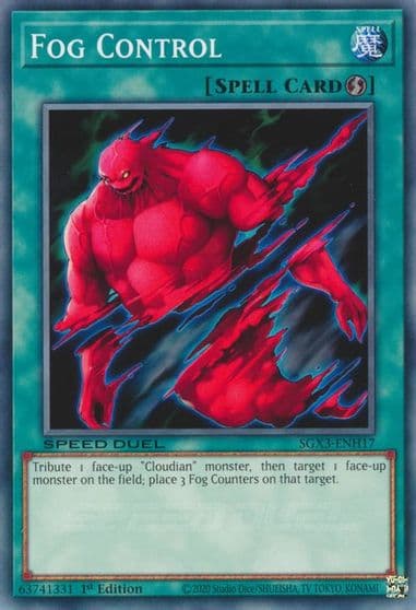 Fog Control Speed Duel GX: Duelists of Shadows Yu-Gi-Oh! card