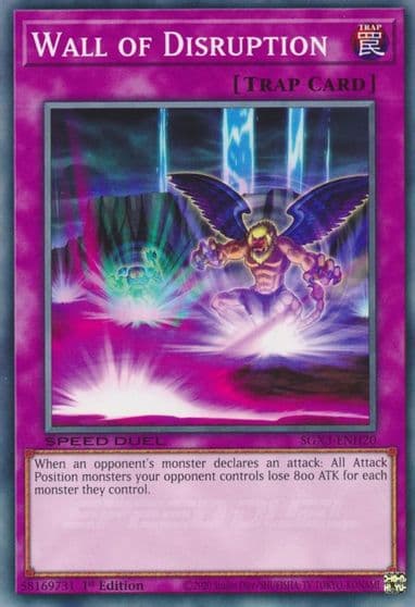Wall of Disruption Speed Duel GX: Duelists of Shadows Yu-Gi-Oh! card