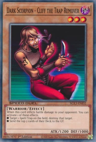 Dark Scorpion Cliff the Trap Remover Speed Duel GX: Duelists of Shadows Yu-Gi-Oh! card