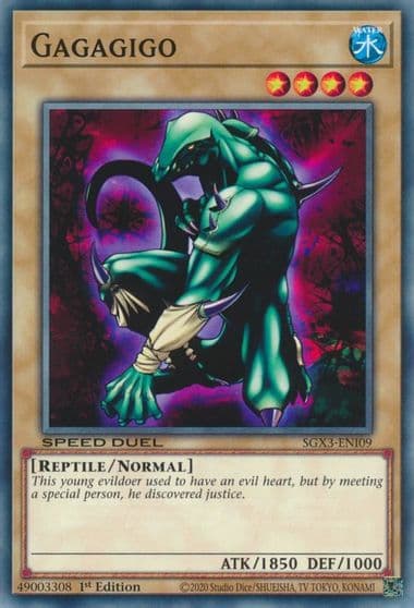 Gagagigo Speed Duel GX: Duelists of Shadows Yu-Gi-Oh! card