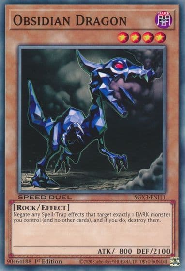 Obsidian Dragon Speed Duel GX: Duelists of Shadows Yu-Gi-Oh! card
