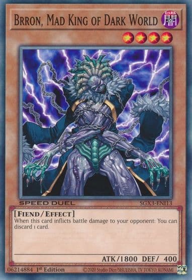 Brron Mad King of Dark World Speed Duel GX: Duelists of Shadows Yu-Gi-Oh! card