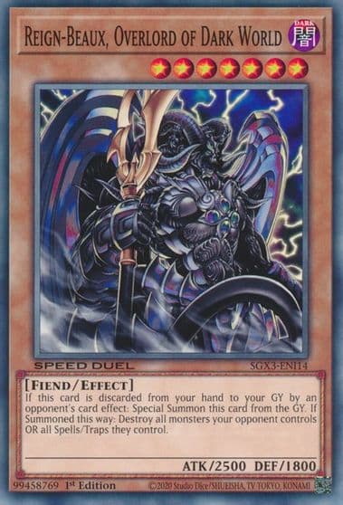 Reign Beaux Overlord of Dark World Speed Duel GX: Duelists of Shadows Yu-Gi-Oh! card