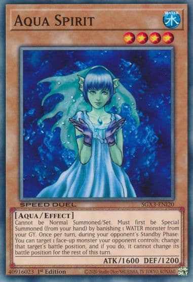 Aqua Spirit Speed Duel GX: Duelists of Shadows Yu-Gi-Oh! card