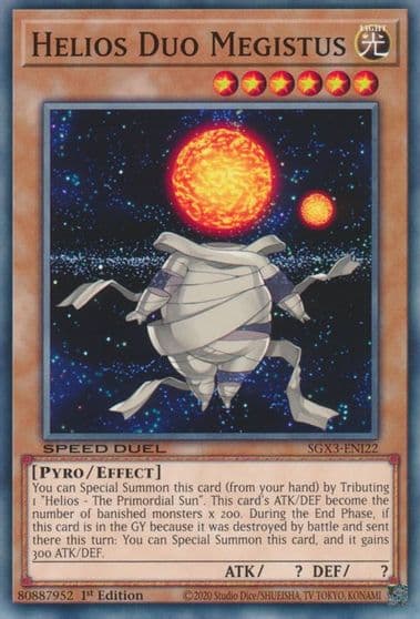 Helios Duo Megistus Speed Duel GX: Duelists of Shadows Yu-Gi-Oh! card