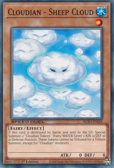 Cloudian Sheep Cloud Speed Duel GX: Duelists of Shadows Yu-Gi-Oh! card