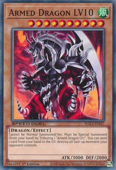 Armed Dragon LV10 Speed Duel GX: Duelists of Shadows Yu-Gi-Oh! card