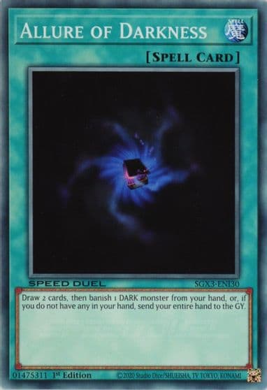 Allure of Darkness Speed Duel GX: Duelists of Shadows Yu-Gi-Oh! card
