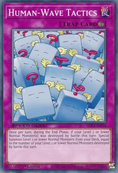 Human Wave Tactics Speed Duel GX: Duelists of Shadows Yu-Gi-Oh! card