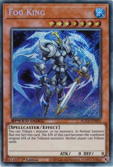 Fog King Secret Rare Speed Duel GX: Duelists of Shadows Yu-Gi-Oh! card