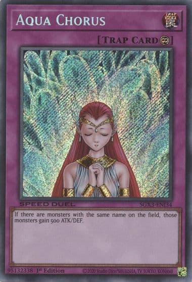 Aqua Chorus Secret Rare Speed Duel GX: Duelists of Shadows Yu-Gi-Oh! card