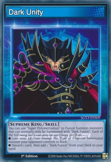 Dark Unity Speed Duel GX: Duelists of Shadows Yu-Gi-Oh! card