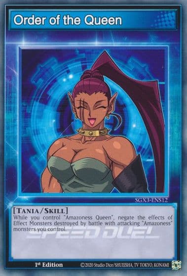 Order of the Queen Speed Duel GX: Duelists of Shadows Yu-Gi-Oh! card