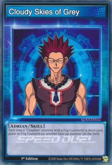 Cloudy Skies of Grey Speed Duel GX: Duelists of Shadows Yu-Gi-Oh! card