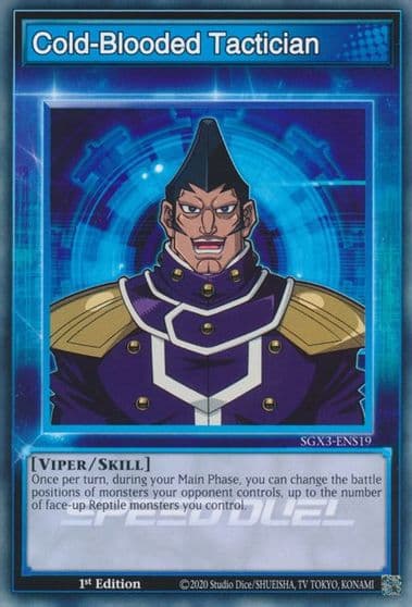 Cold Blooded Tactician Speed Duel GX: Duelists of Shadows Yu-Gi-Oh! card