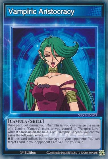 Vampiric Aristocracy Speed Duel GX: Duelists of Shadows Yu-Gi-Oh! card