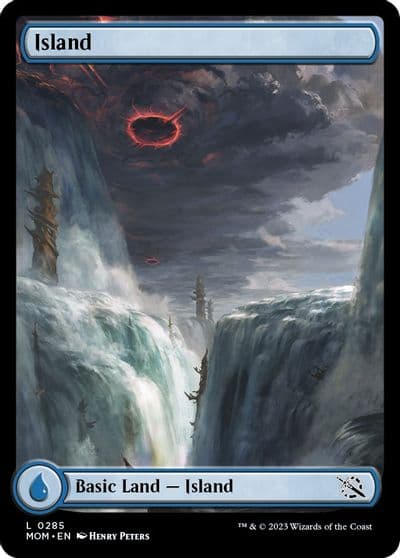 Island 0285 March of the Machine Magic card
