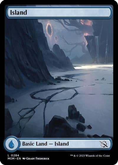 Island 0284 March of the Machine Magic card