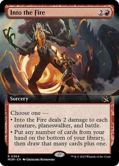 Into the Fire Extended Art March of the Machine Magic card