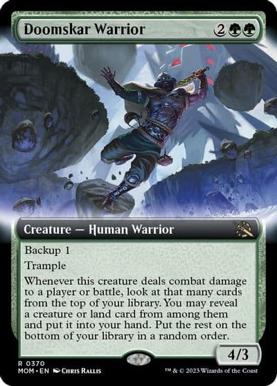 Doomskar Warrior Extended Art March of the Machine Magic card